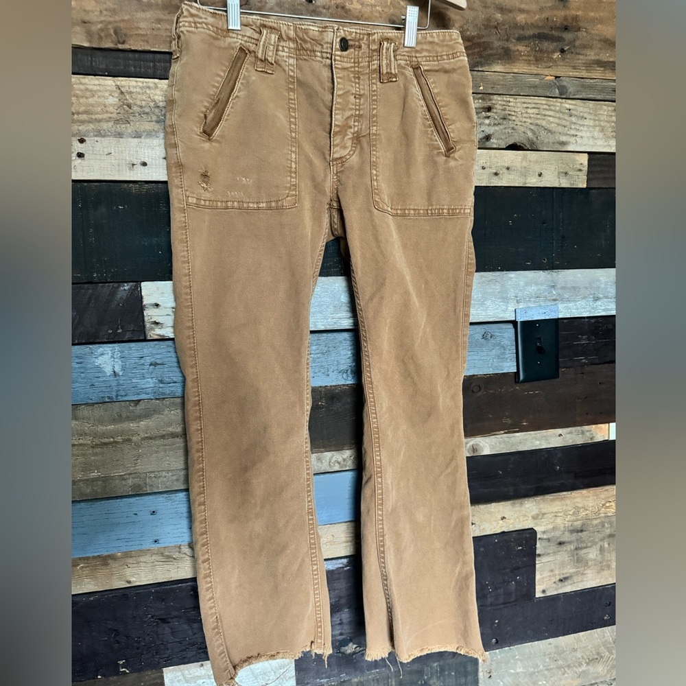Anthropologie Pilcro & The Letterpress Women’s Brown Bronze Cropped Pants